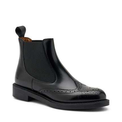 Stivaletti Frau Chelsea Oxford Donna in Pelle Nero 95U2 BRUSH BLACK Frau 