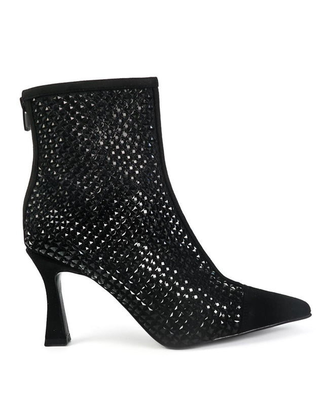 Exe Stivaletti Strass Gioiello Tacco Alto Nero LAMINA 222 BLACK Exe 