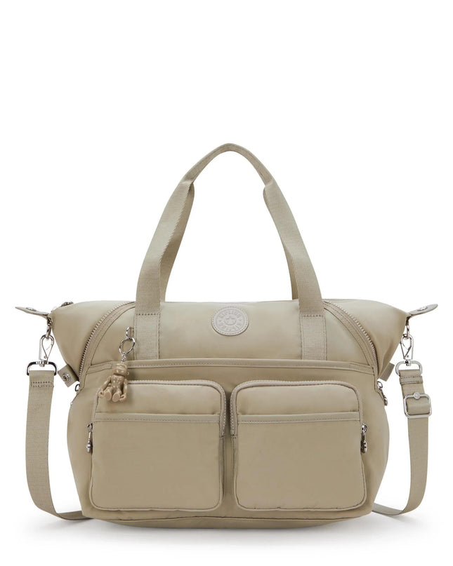 Kipling Borsa Organizer a Spalla Con Tracolla in Tessuto Beige NEW ART DUO POCKET BE BOHO TAN Kipling 