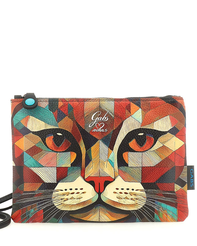 Gabs Pochette con Tracolla in Pelle Loves Animals Gatto Rosso - MARIO SPATARELLA