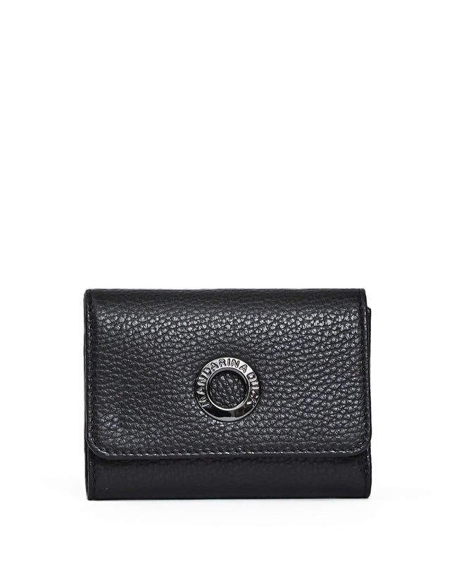 Mandarina Duck Portafogli Donna Pelle Nero Portamonete FZP70 MELLOW LEATHER BLACK Mandarina Duck 