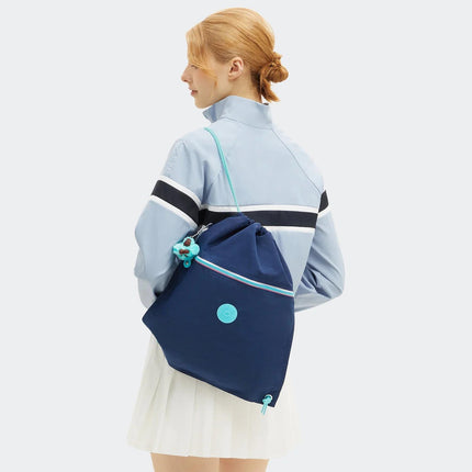 Kipling Sacca in Tessuto Fantasia Blu SUPERTABOO RESORT NAVY Kipling 