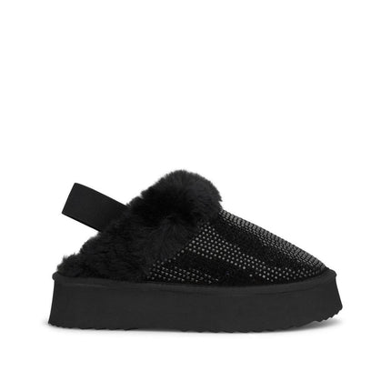 Pantafole Donna Imbottite Strass Nero I241047 CROSTA BLACK Alma en Pena 