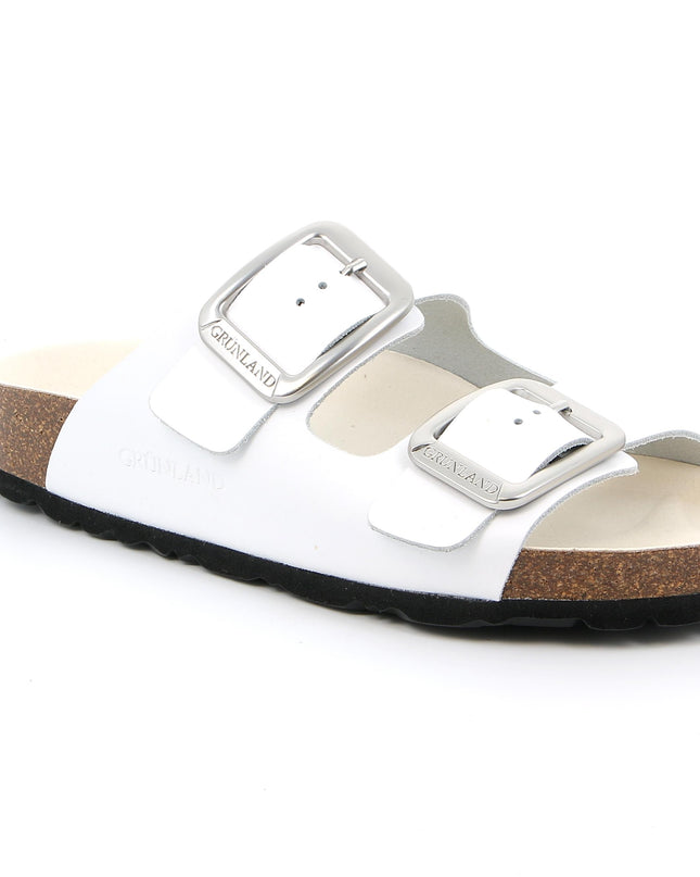 Ciabatta Sughero Doppia Fibbia CB3272 ENNY BIANCO Grunland 