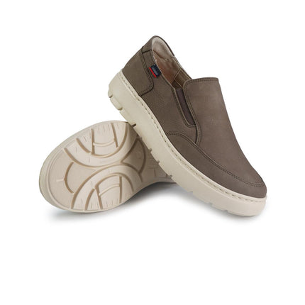 Callaghan Mocassini Slipon Uomo in Nabuk Taupe 60604 ADAPTABLE TAUPE Callaghan 
