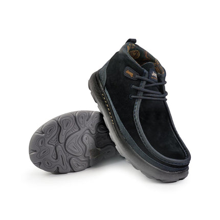 Jeep Stivaletti Polacchino Uomo in Camoscio Blu Navy KAUAI WALLABEE MID SUEDE NAVY Jeep Footwear 