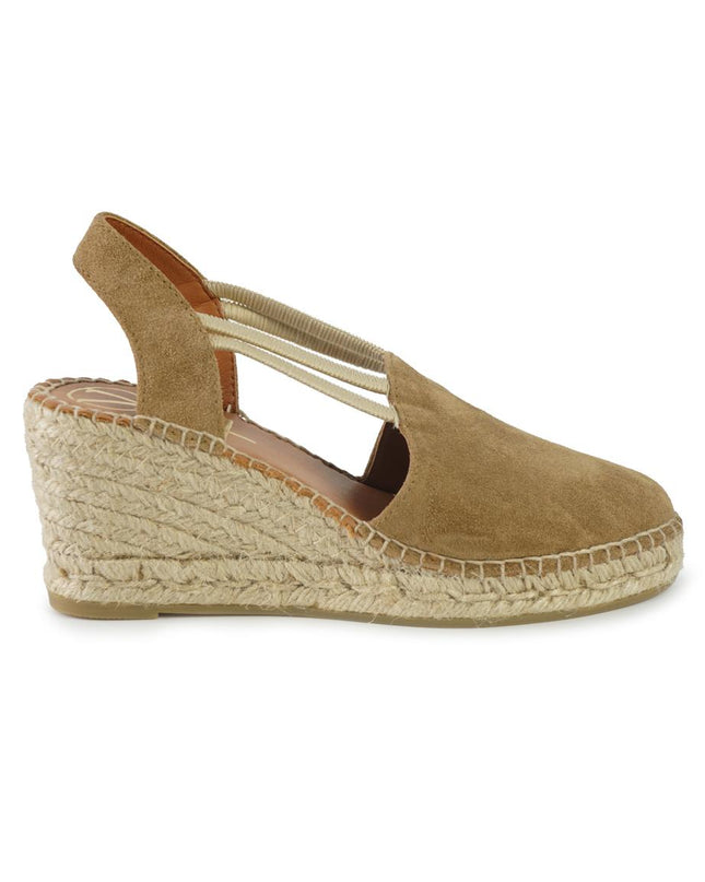 Viguera Espadrillas Alpargatas Donna con Elastici in Camoscio Whisky 1824 CUOIO Viguera 
