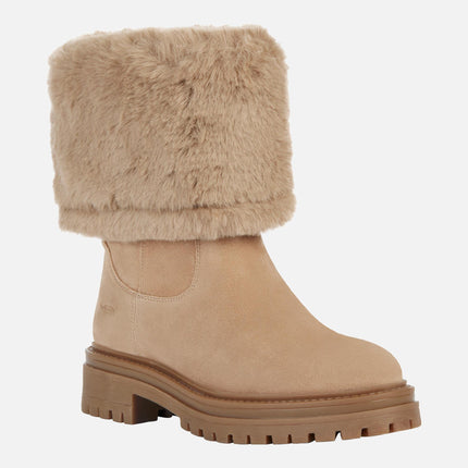 Stivali Donna Camoscio Beige D04HRM IRIDEA TOFFEE Geox 
