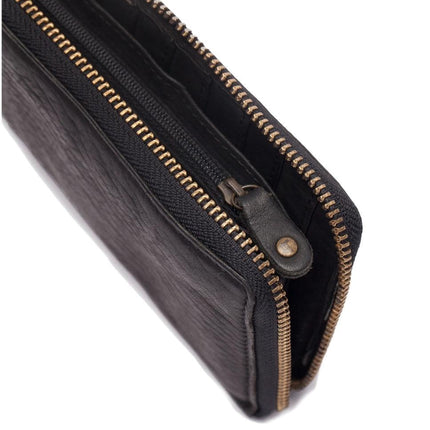 Biba Portafogli Donna Lungo con Zip in Pelle Nera BT10 BOSTON BLACK Biba 
