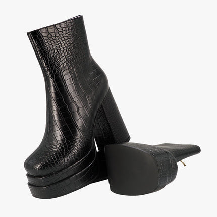 Stivaletti Donna in Cocco Nero - MARIO SPATARELLA