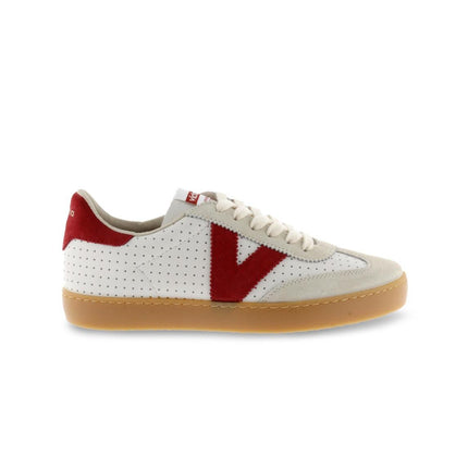 Victoria Sneakers Bassa Donna Bianco Rosso - MARIO SPATARELLA