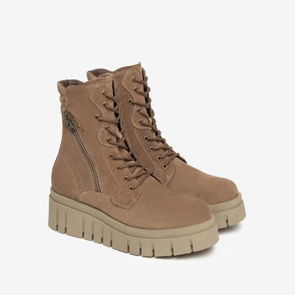 Nero Giardini Anfibi Donna con Zeppa in Camoscio Mou - MARIO SPATARELLA