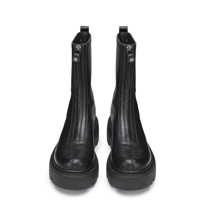 Stivaletti Cult con Zeppa in Pelle Nero CLW355400 NEW ROCK BLACK Cult 