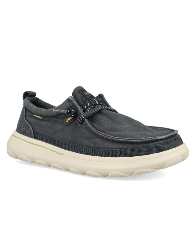 Jeep Scarpe Slip On Uomo in Tessuto Blu KAUAI WALLABEE NAVY Jeep Footwear 