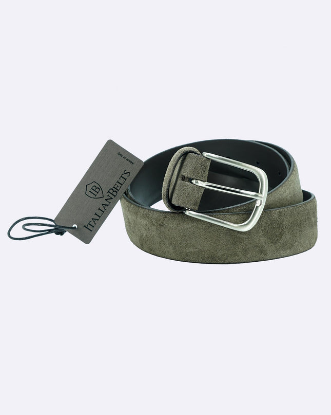 Cintura Uomo in Camoscio Taupe 09.35 TAUPE Italian Belts 