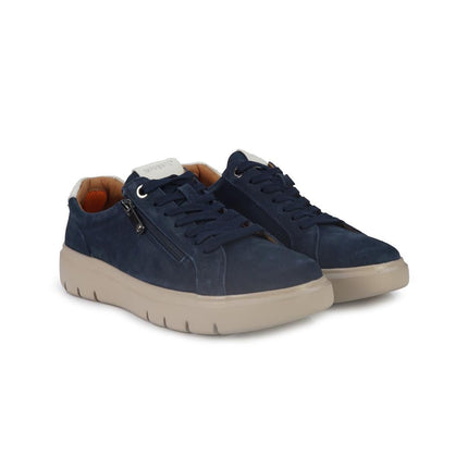 Impronte Sneakers Charms Uomo Lacci e Zip in Camoscio Blu - MARIO SPATARELLA