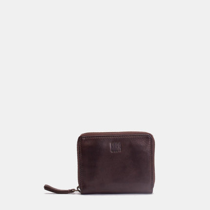 Biba Portafoglio Donna in Pelle Marrone con Zip - MARIO SPATARELLA