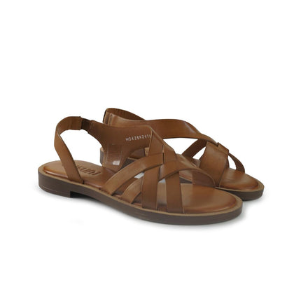 Vueva Sandali Flat Donna in Pelle Cuoio WD425R24 TERRA Vueva 