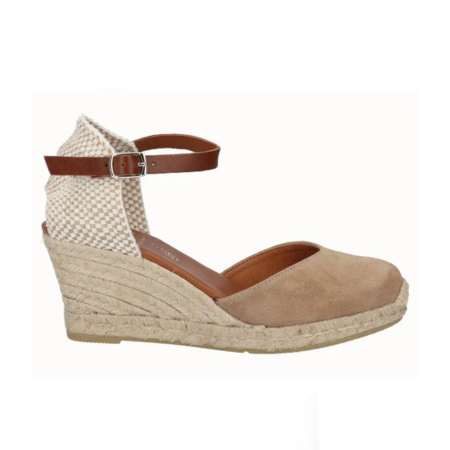 Viguera Espadrillas Alpargatas Donna con Cinturino in Camoscio Desert 2012 BEIGE Viguera 