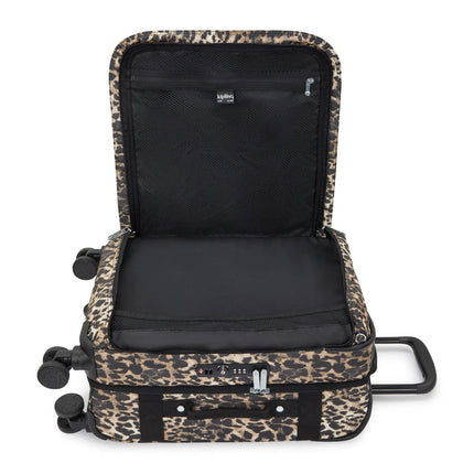 Kipling Trolley Bagaglio a Mano Animalier Leopard 4 Ruote SPONTANEOUS S LEOPARD Kipling 