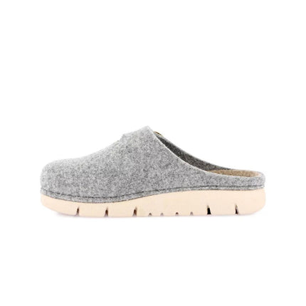Grunland Pantofole Ciabatte Donna in Feltro di Lana Cenere - MARIO SPATARELLA