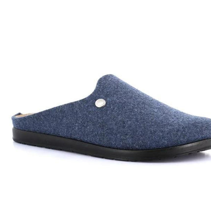 Pantofole Uomo Feltro di Lana Blu CE0251 PONE NAVY Grunland 