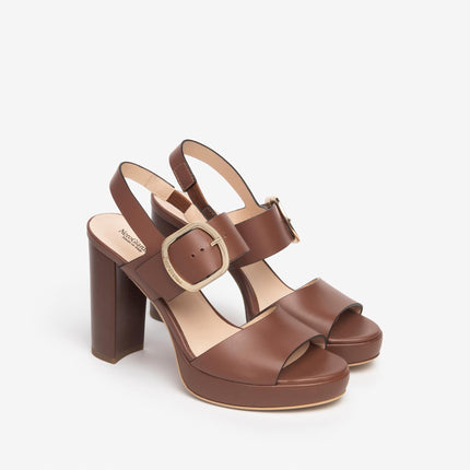 Nero Giardini Sandali Donna Tacco Alto e Plateau in Pelle Cuoio E513354D CUOIO 400 Nero Giardini 