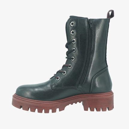 Anfibi Donna in Pelle Nera SEATTLE LACE HI BLACK / BRICK Wrangler 