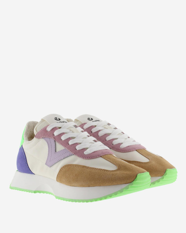 Victoria Sneakers Donna Bassa Pelle Multicolor Verde 1134113 COSMOS VERDE Victoria 
