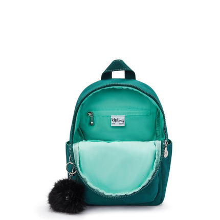 Zainetto Multitasche in Tessuto Verde con Spallacci Regolabili ZINNA GRACEFUL GREEN Kipling 