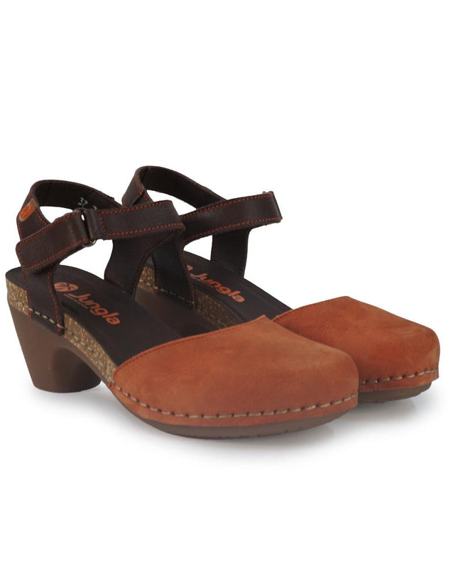 Jungla Pump Donna con Tacco in Pelle Nabuk Arancione - MARIO SPATARELLA