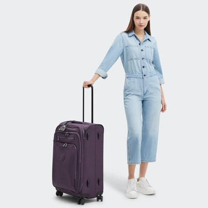 Trolley Medio Espandibile Quattro Ruote Viola NEW YOURI SPIN M ULTIMATE PLUM Kipling 