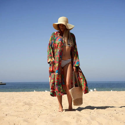 Kimono Caftano in Cotone CKR173 FRIDA FABULUS Linen 