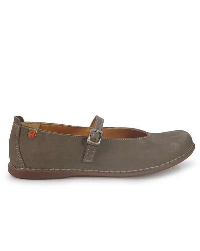 Jungla Ballerina Donna con Cinturino in Pelle Nabuk Taupe - MARIO SPATARELLA