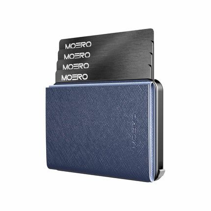 Moero M2 Pro Plus Saffiano Blu Portafoglio Slim M2 PRO PLUS SAFFIANO BLU CARD BLACK Moero 
