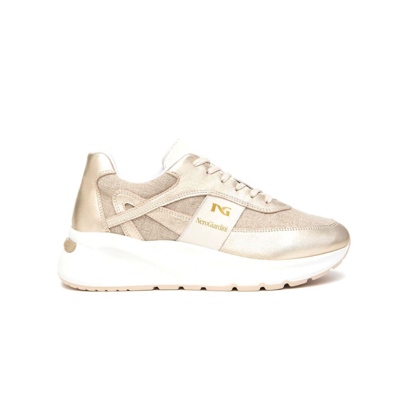 NeroGiardini Sneakers Donna in Pelle e Tessuto Miele - MARIO SPATARELLA