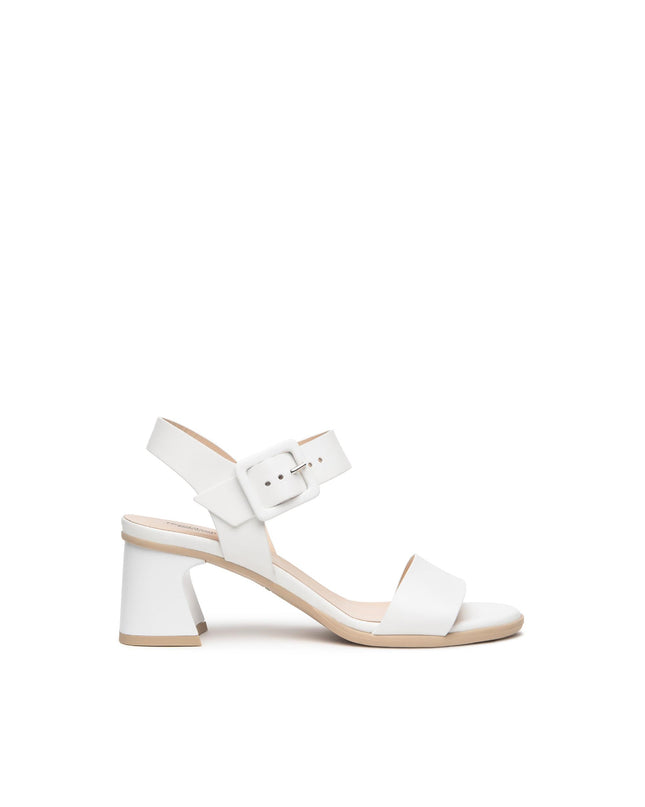 Nero Giardini Sandali Donna con Tacco in Pelle Bianco - MARIO SPATARELLA