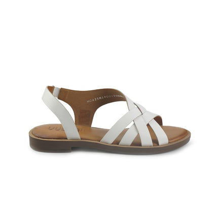 Vueva Sandali Flat Donna in Pelle Bianco WD425R24 WHITE Vueva 