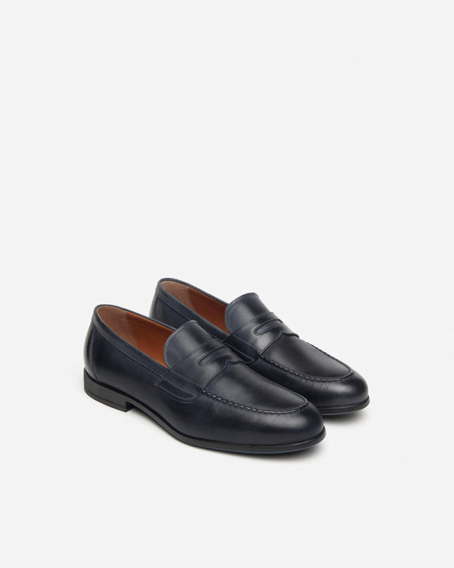 Nero Giardini Mocassini Uomo in Pelle Blu E400162U BLU 200 Nero Giardini 