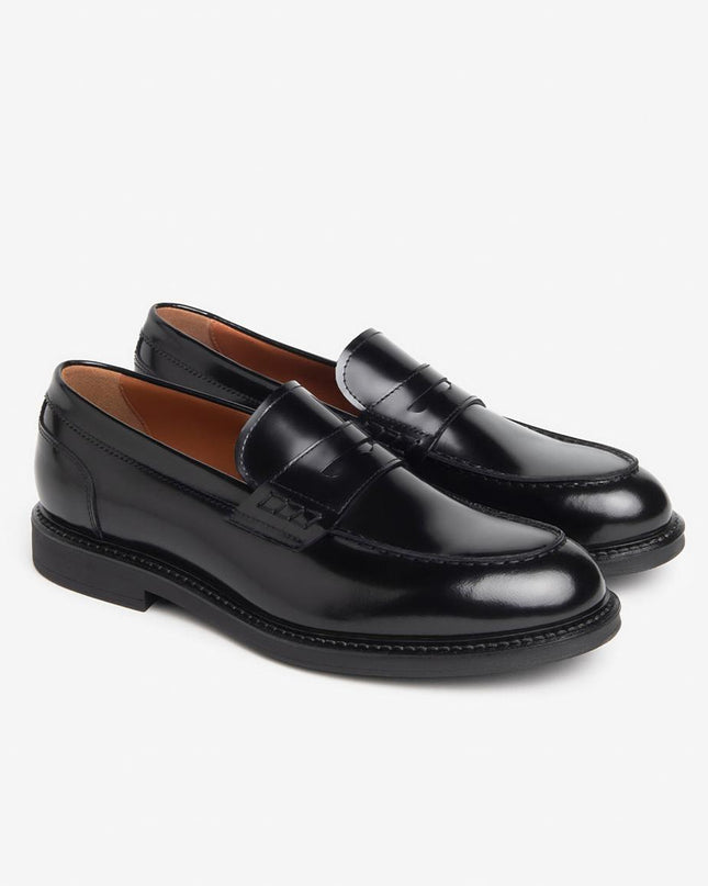 Nero Giardini Mocassino College Uomo in Pelle Spazzolata Nera E500600U NERO 100 Nero Giardini 