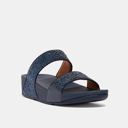 FitFlop ET3-339 LULUGLITTER SLIDES NAVY