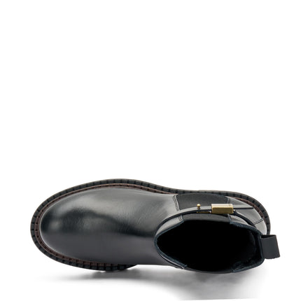Stivaletti Frau Chelsea Donna in Pelle Nero 78L4 TRESOR BLACK Frau 