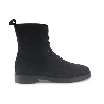 Stivaletto Donna Stringato Alto Camoscio Blu 87C8 NAVY Frau 