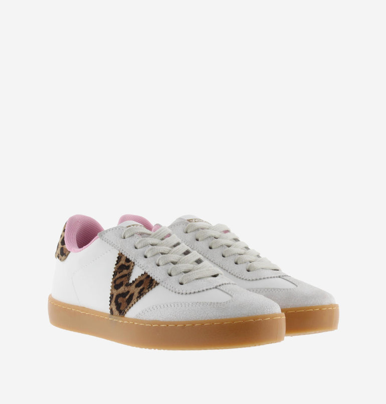 Victoria Sneakers Donna Bassa Pelle Bianco Animalier 1126204 BERLIN HIELO Victoria 