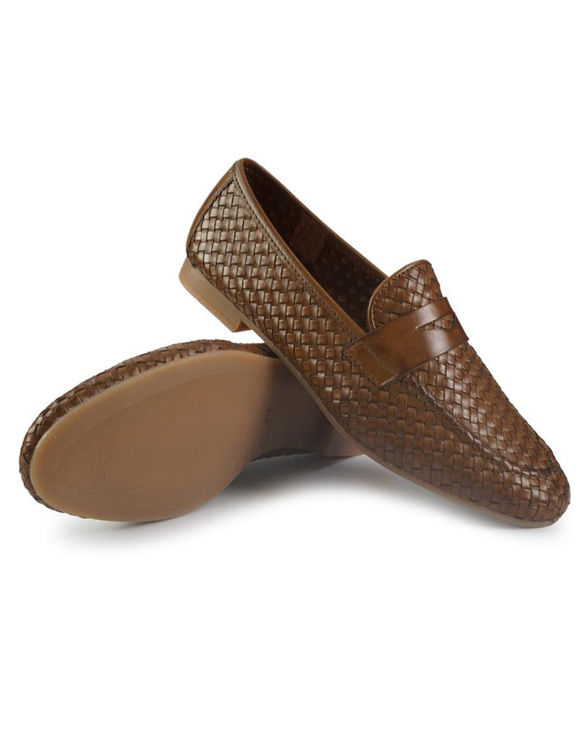 Vueva Mocassini Donna in Pelle Intrecciata Cognac WS263R27 COGNAC Vueva 