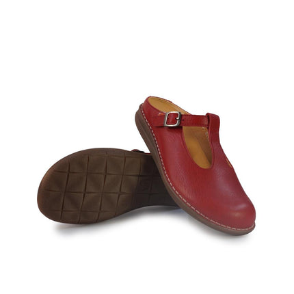 Jungla Sandalo Sabot Donna con Cinturino in Pelle Rossa - MARIO SPATARELLA