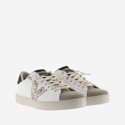 Sneakers Victoria Donna Bassa Pelle Bianco Glitter 1126228 BERLIN GLITTER Victoria 