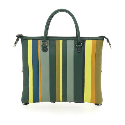 Borsa Shopper Trasformabile in Pelle Righe Toni Bosco G3 PLUS TG M G000033T2 PATCHWORK RIGHE TONI Gabs 