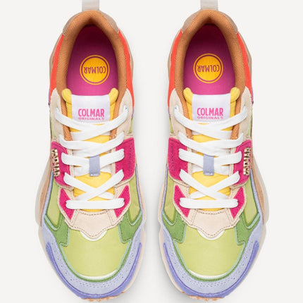 Sneakers Colmar Donna in Pelle Multicolor Verde GARNER FLASH MULTICOLOR GREEN Colmar 