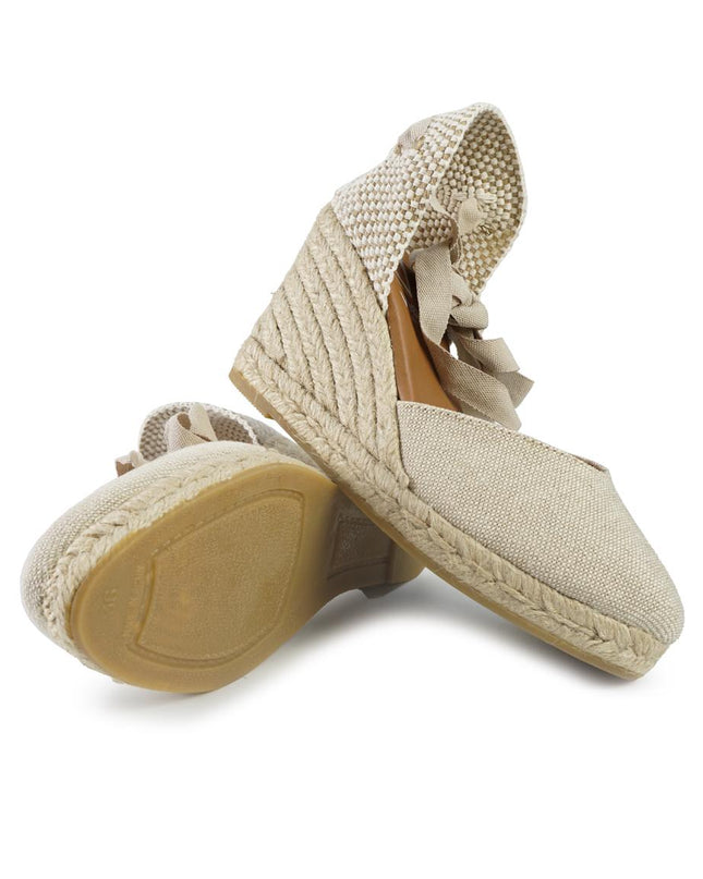 Viguera Espadrillas Alte con Lacci Naturale 1939 NATURAL Viguera 